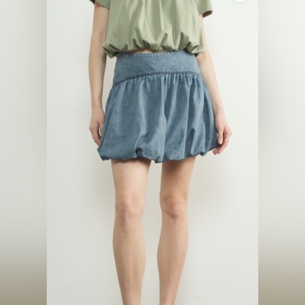Denim Bubble Blue Women's Skirt